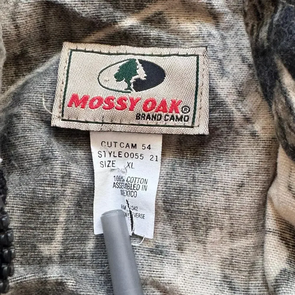 Mossy oak Camo bomber jacket youth large cargo‎ pockets cotton gorpcore hunting